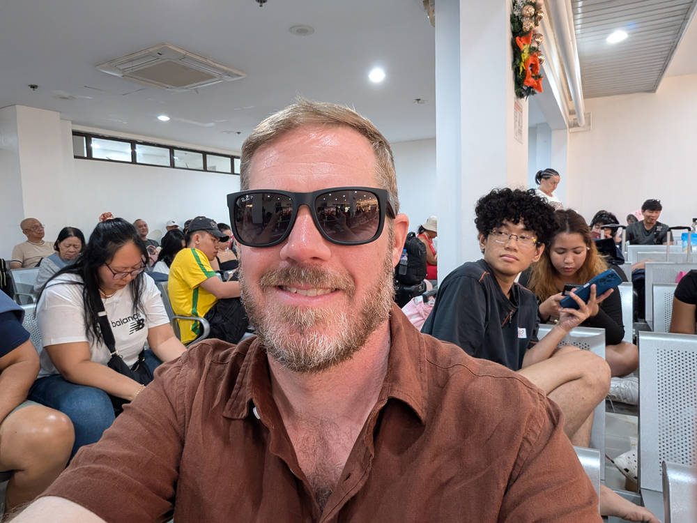 Me, waiting to fly out
