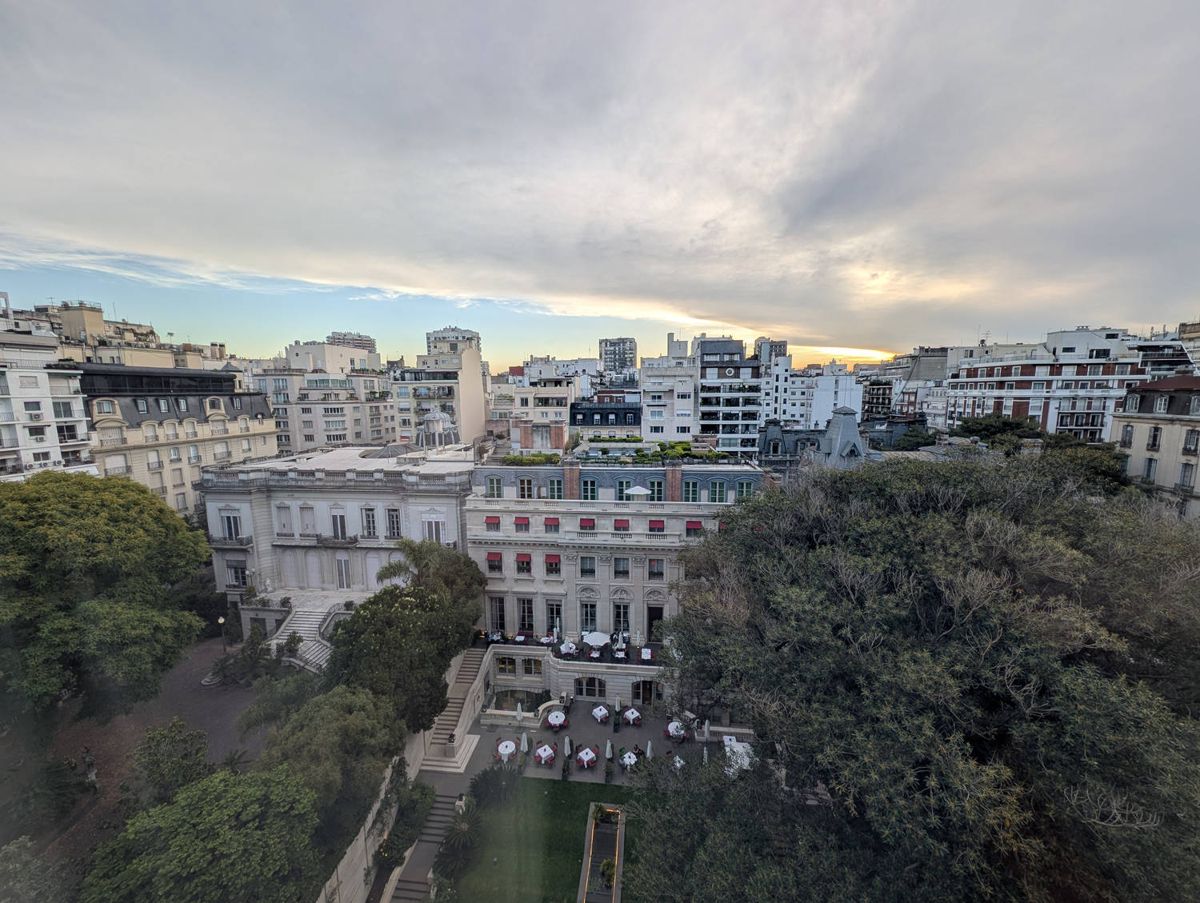 The view over the hotel garden