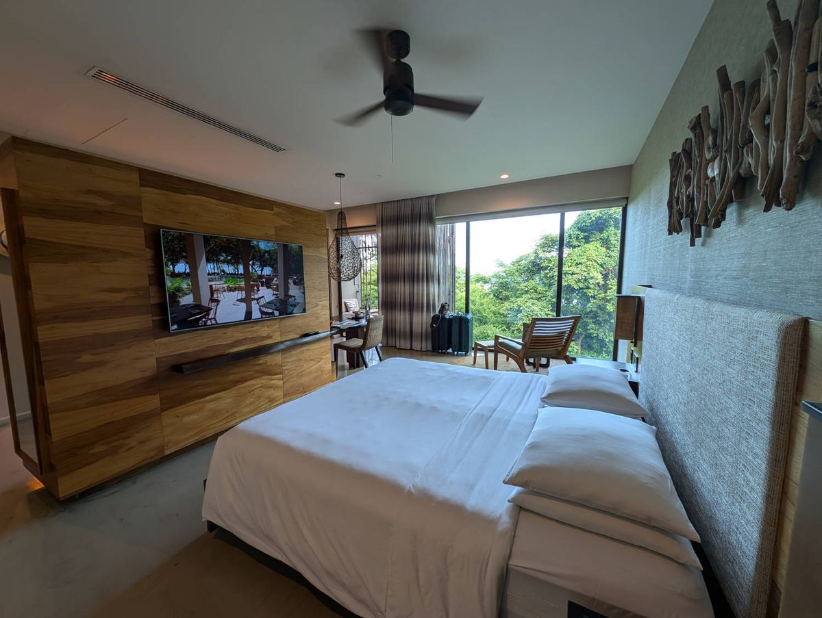 The bed and the windows