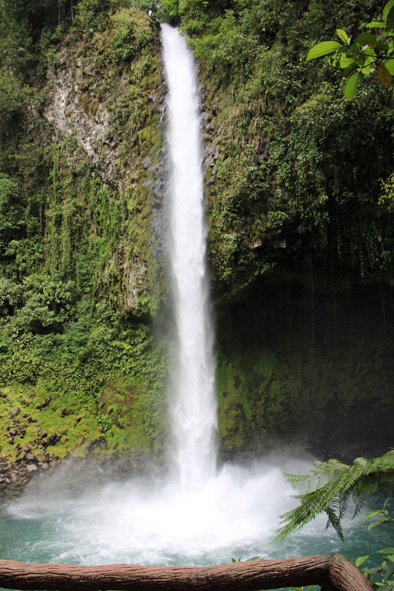 The waterfall from below
