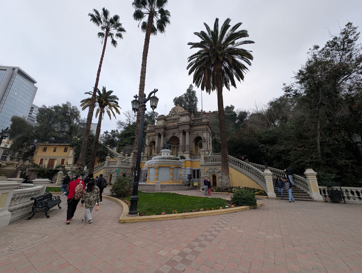 The Neptune fountain on Cerro Santa Lucía, Santiago