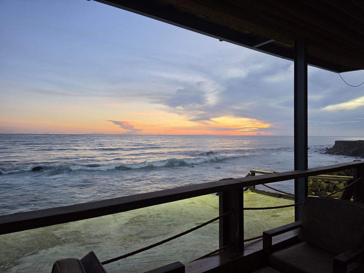 The sunset from the terrace