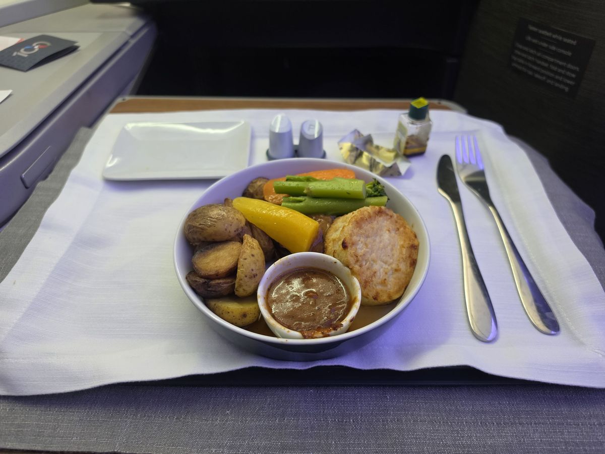Roast potatoes and vegetables for the main
