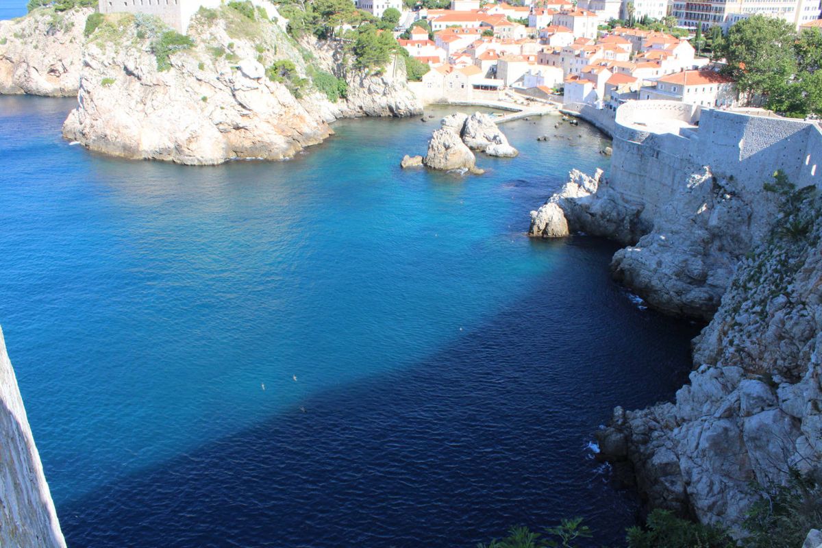 A deep blue cove