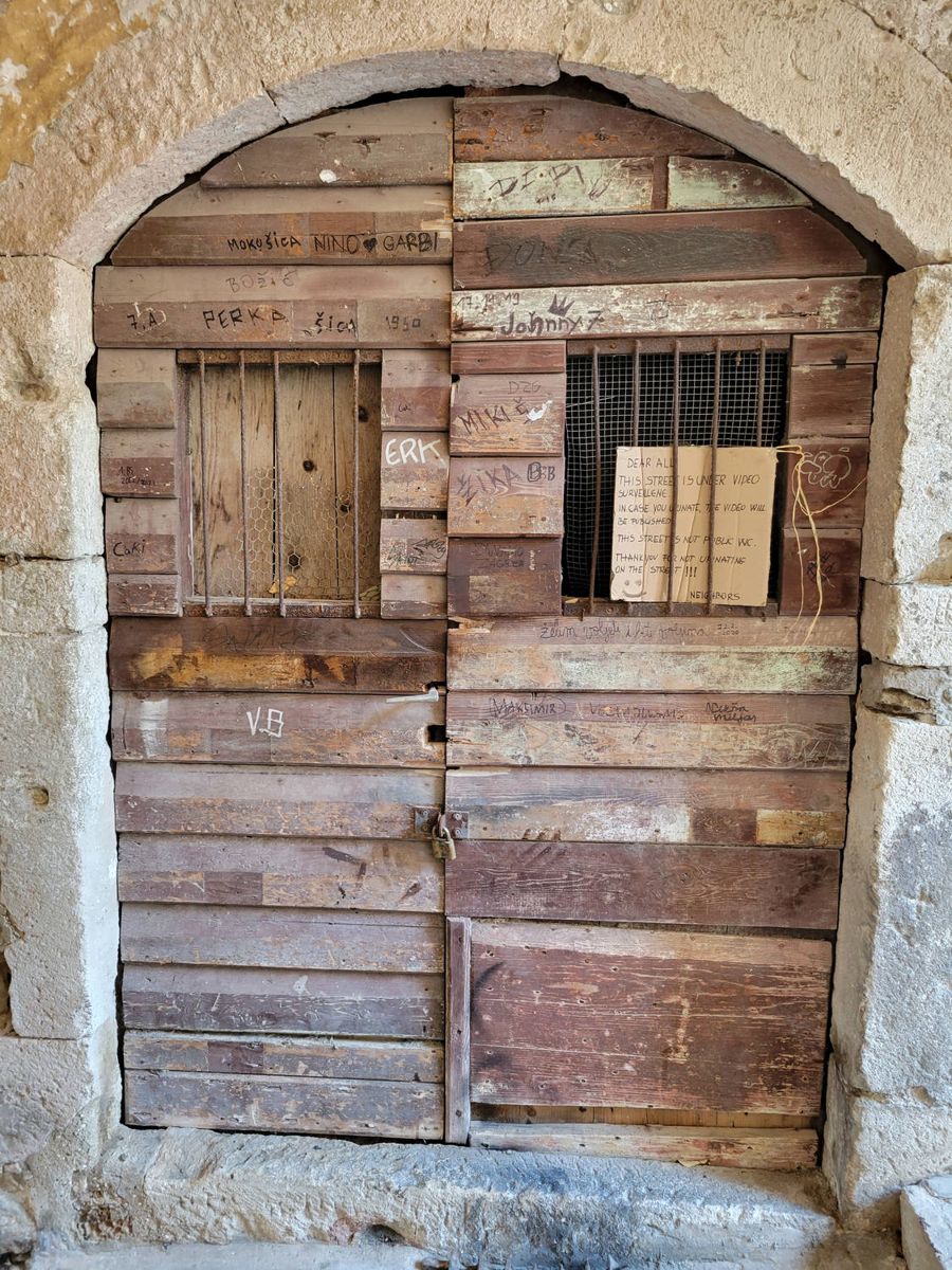 An old wooden door