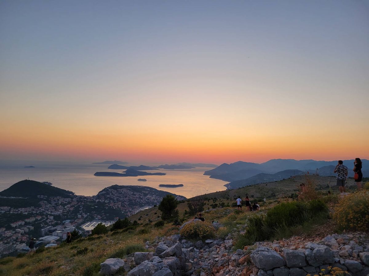 The coast at dusk