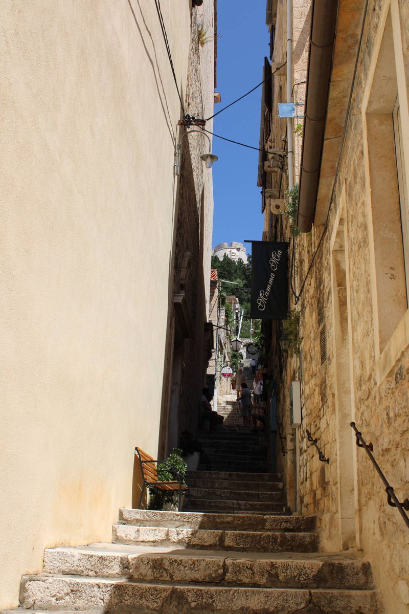 A narrow stairway