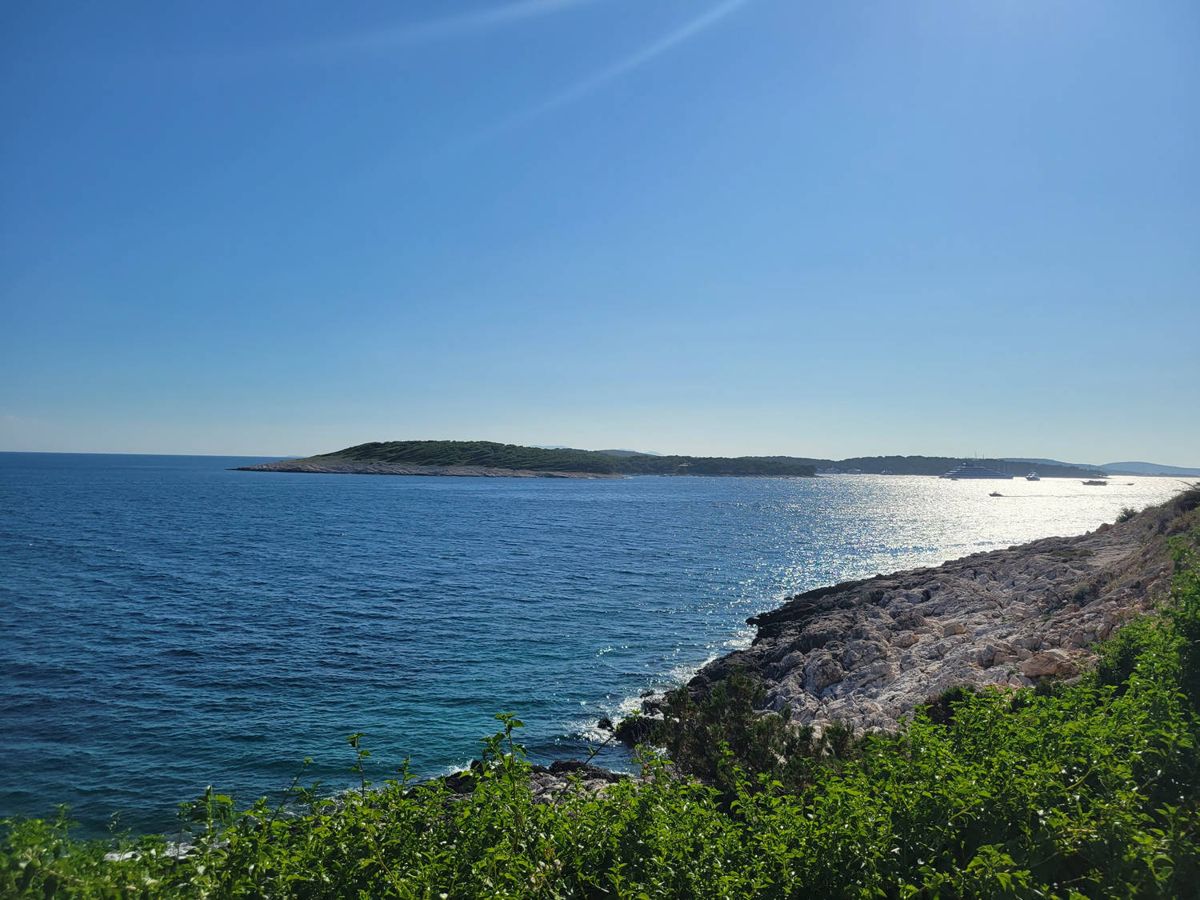 The sea and an island in the afternoon