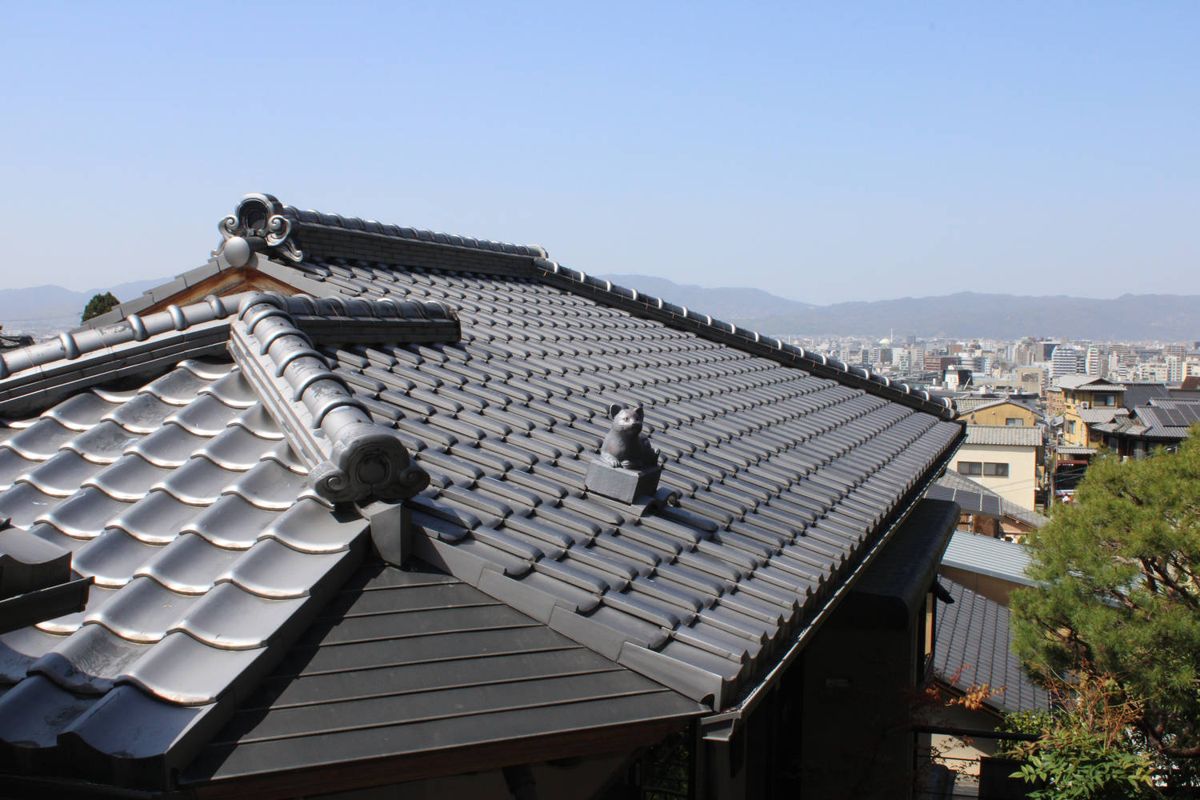 Tiled roofs over the city