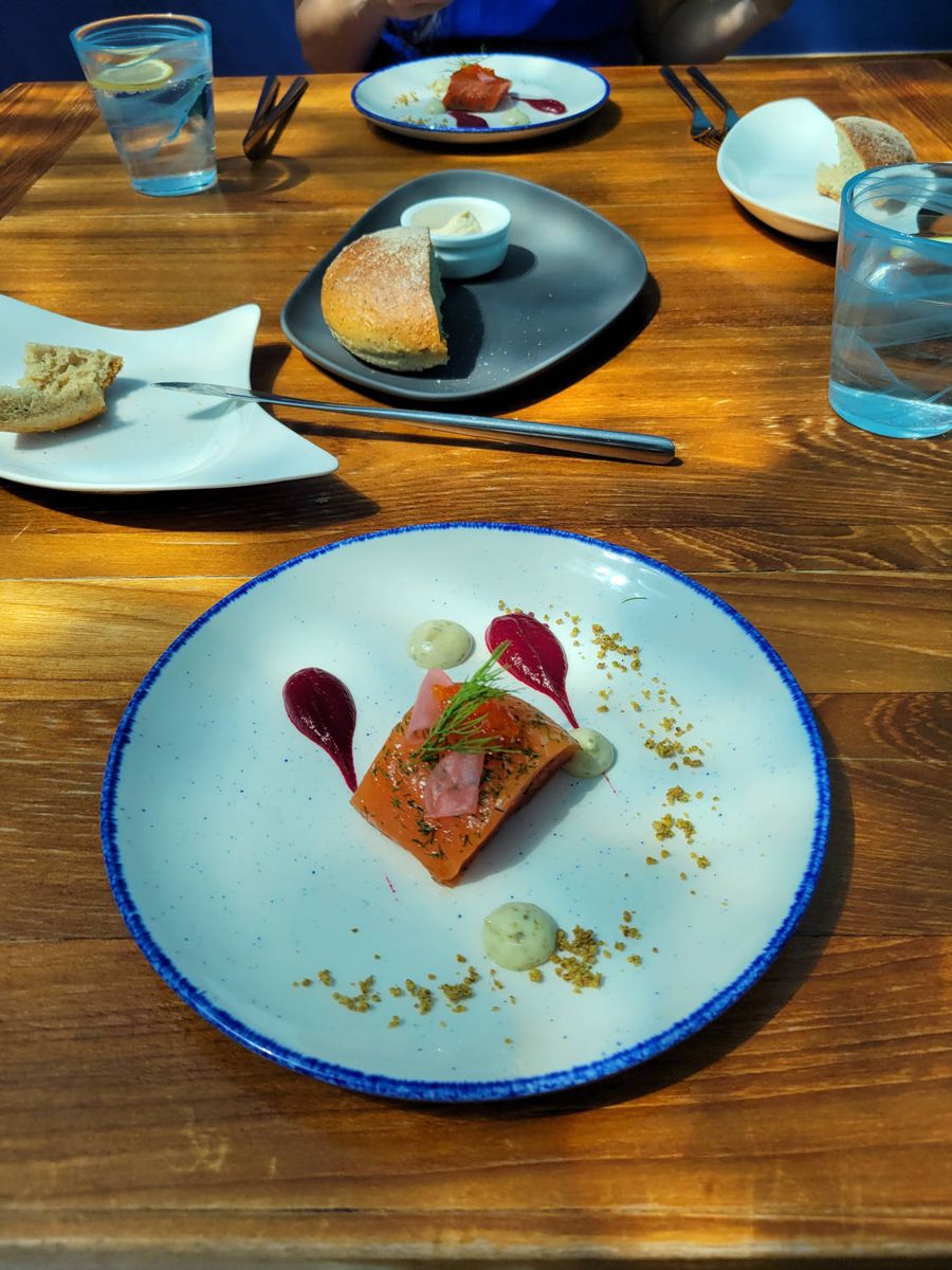 A first course with salmon