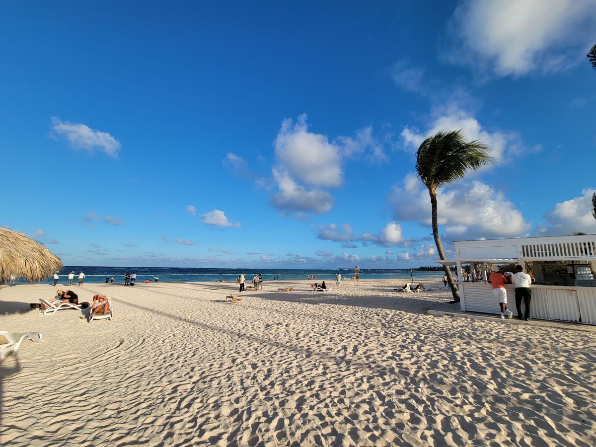 The beach and the beach bar