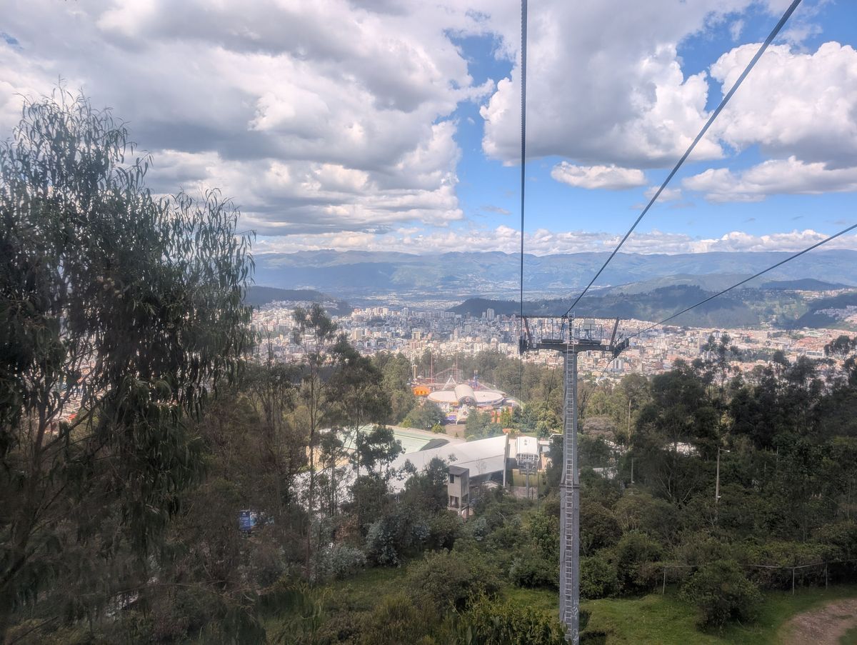 Over Vulqano Park, the amusement park by the base station