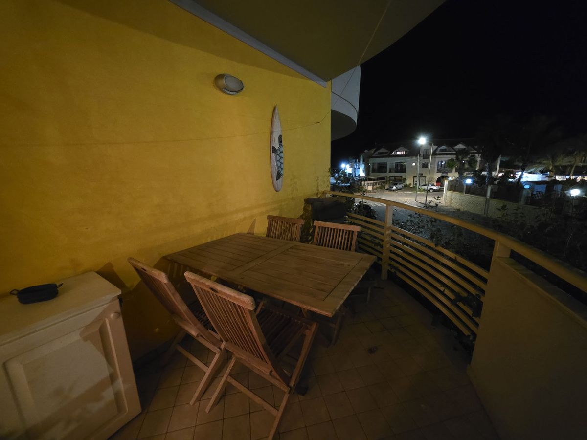 The balcony at night
