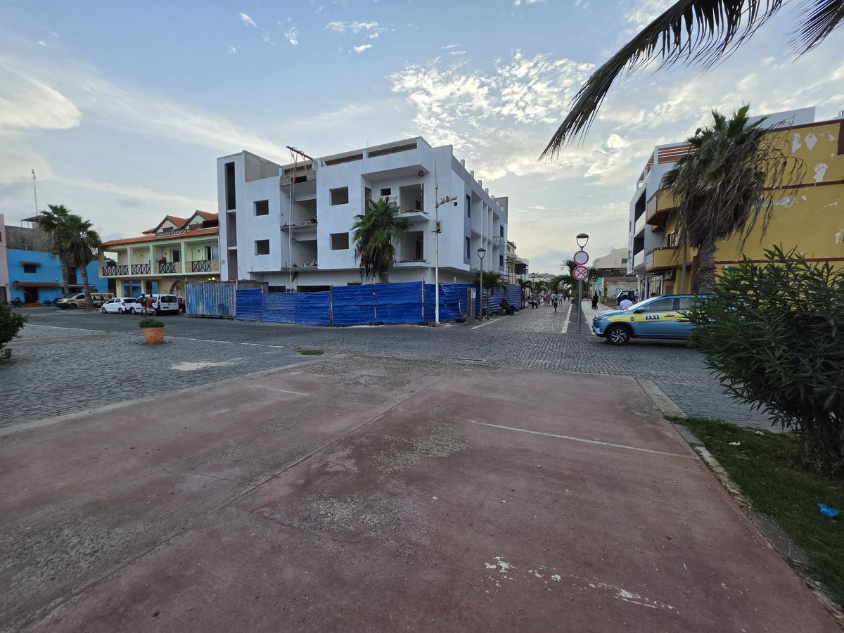 A new building going up on the corner