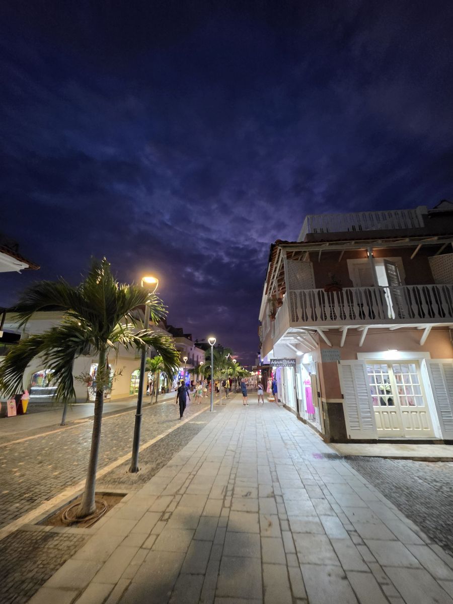 The pedestrian street after dark