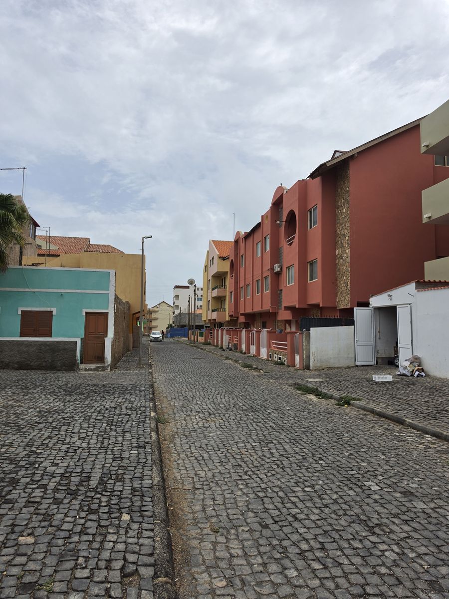 Turquoise and terracotta on a back street
