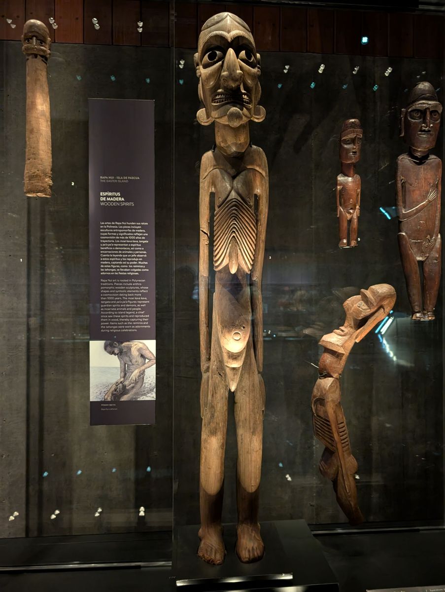 Moai kavakava and other wooden spirits from Rapa Nui
