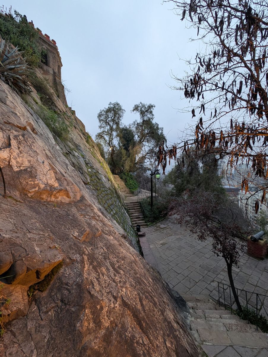 Along the rock face