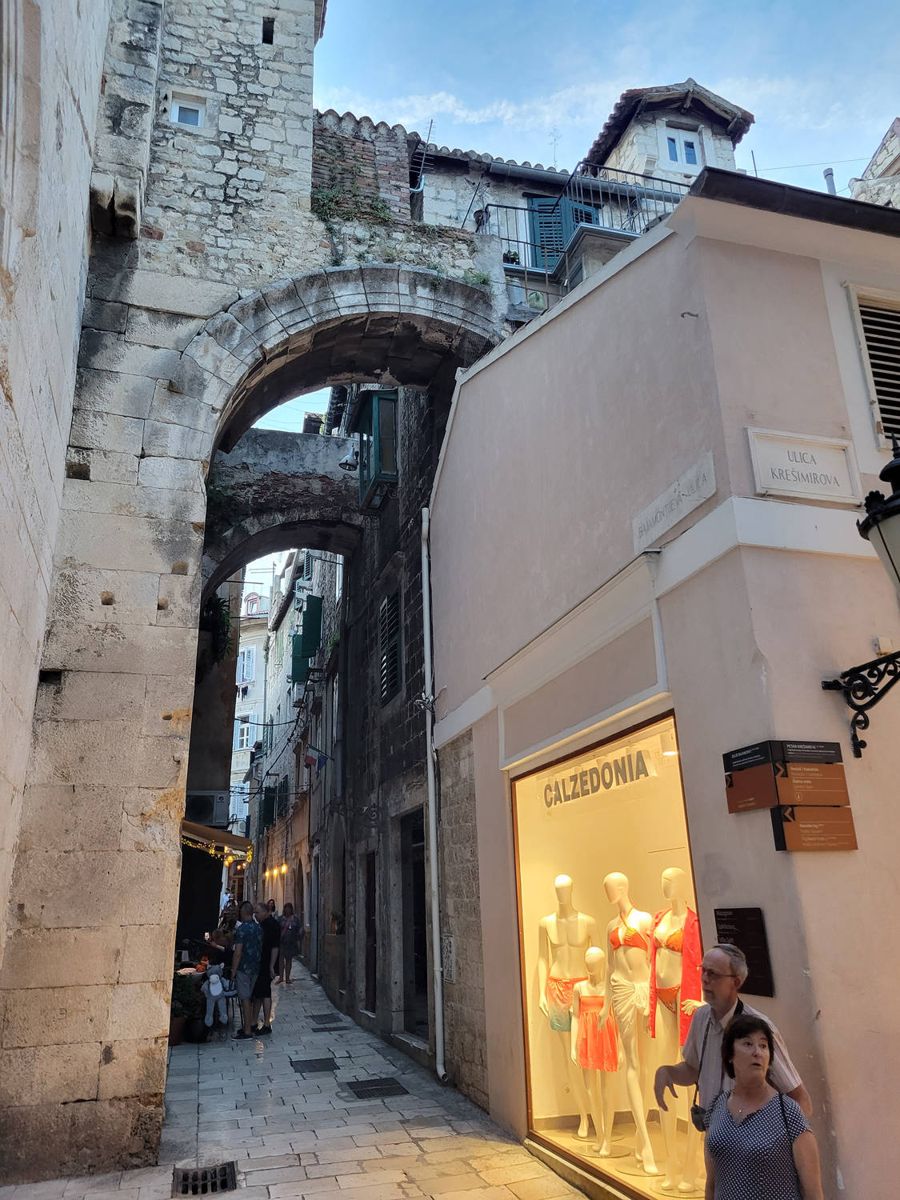 A lane through an arch
