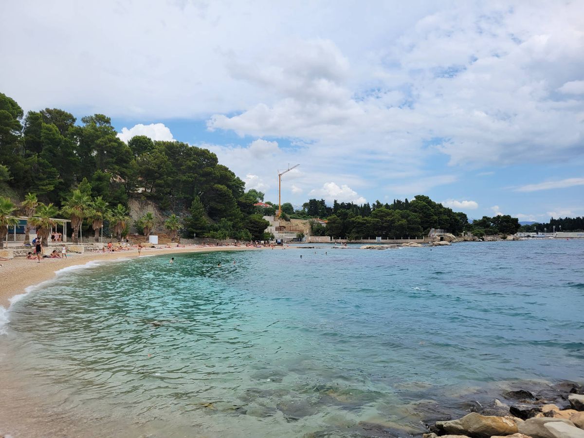 A small beach in the trees