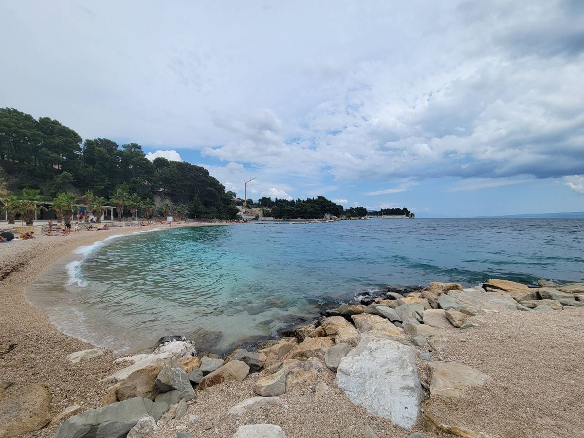 The curve of the beach