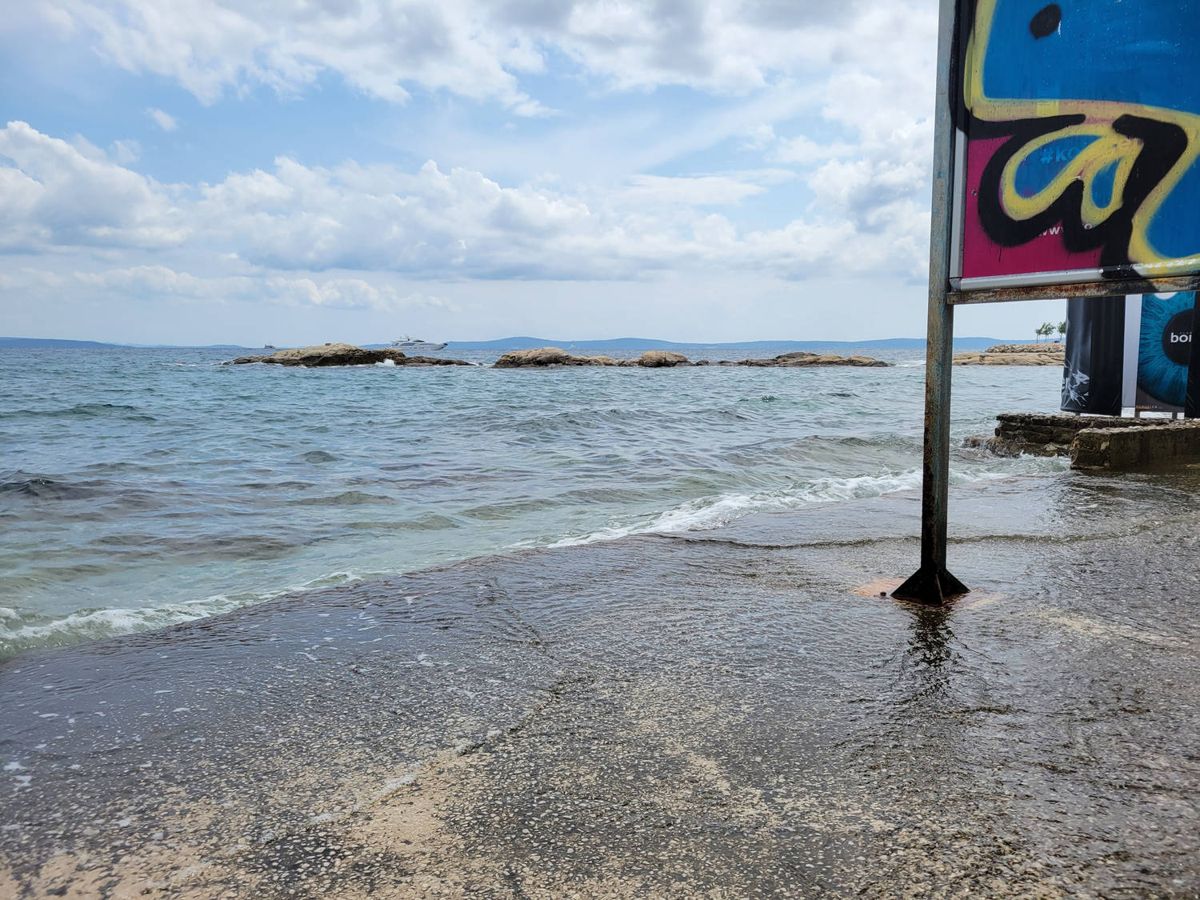 The platform under water