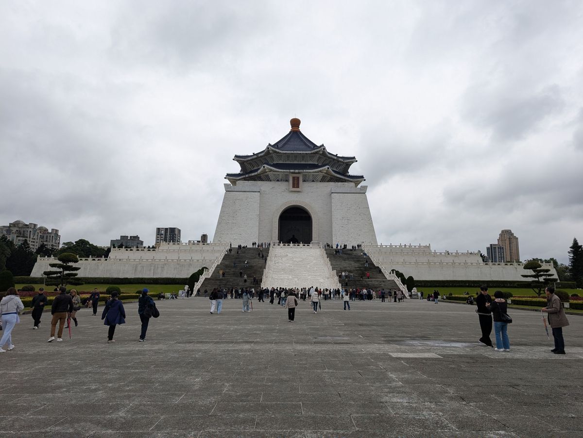 The hall across the plaza