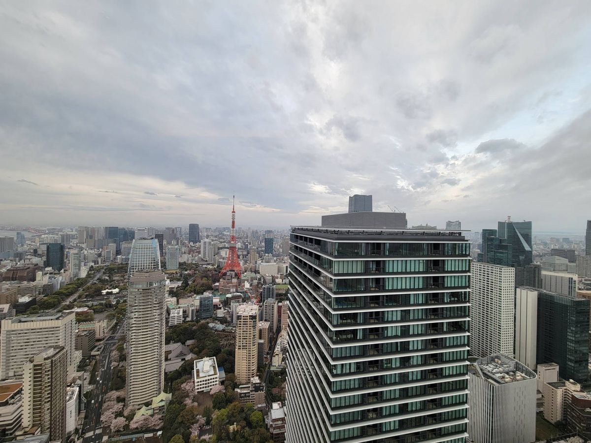 Clouds over the towers from the hotel
