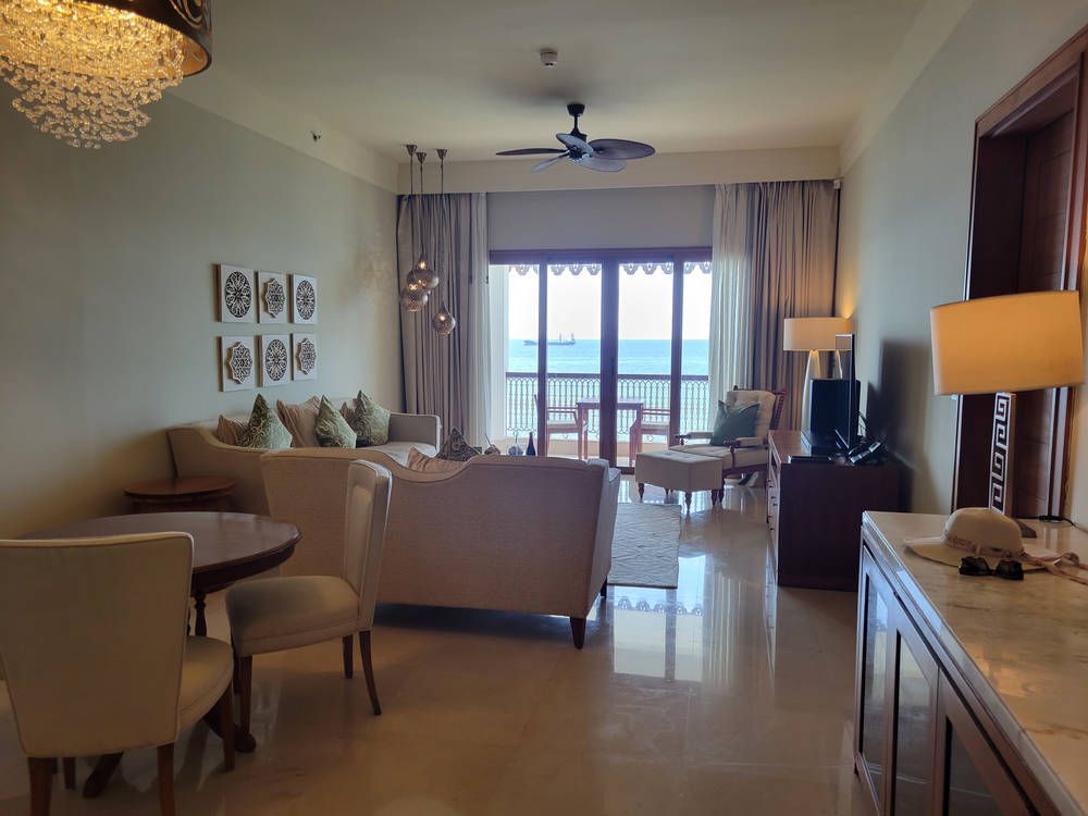 The living room of the suite