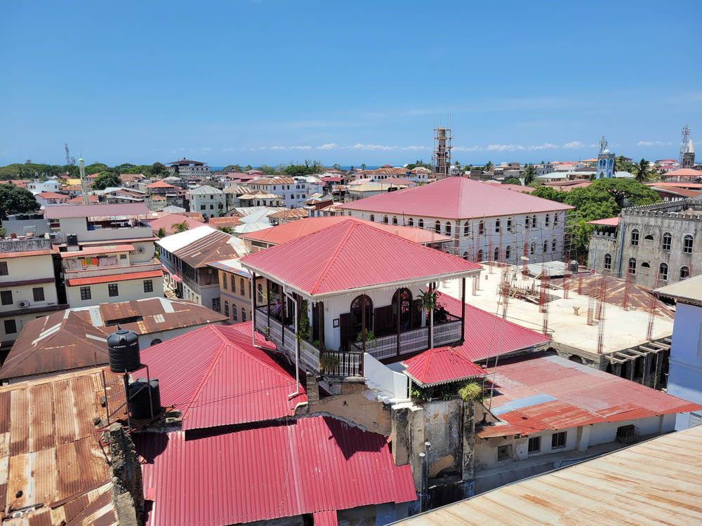 Red and rusted tin roofs
